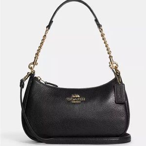 Black Leather  Small COACH  TERRI Bag
